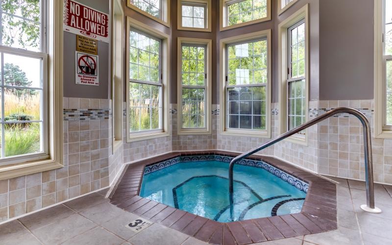 an indoor hot tub
