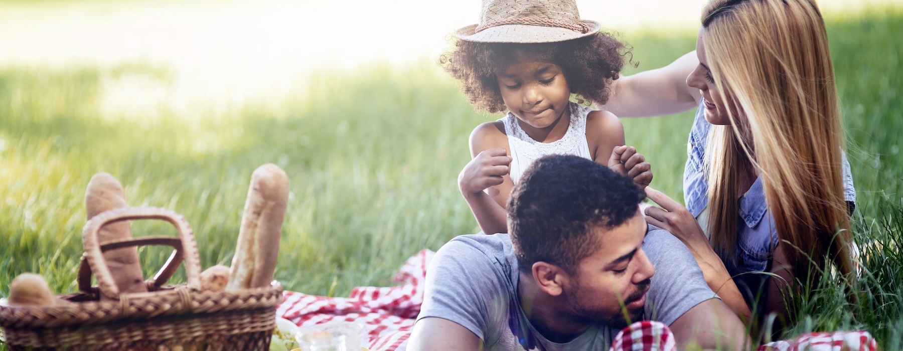 a family having a picnic